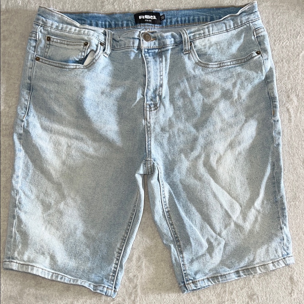 Light Blue Denim Men's Shorts